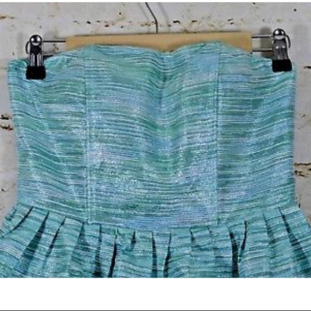 NWT A.Drea Sparkling Mint Strapless Dress! - Picture 2 of 8